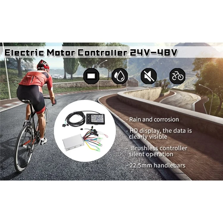 Motor Brushless Controller Waterproof LCD Display Panel Electric Bicycle Scooter Controller Kit