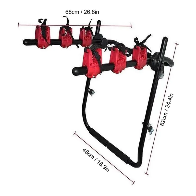 Bicycle Carrier Iron Car Tail Rack High Load Capacity Universal Towing Rack for SUV
