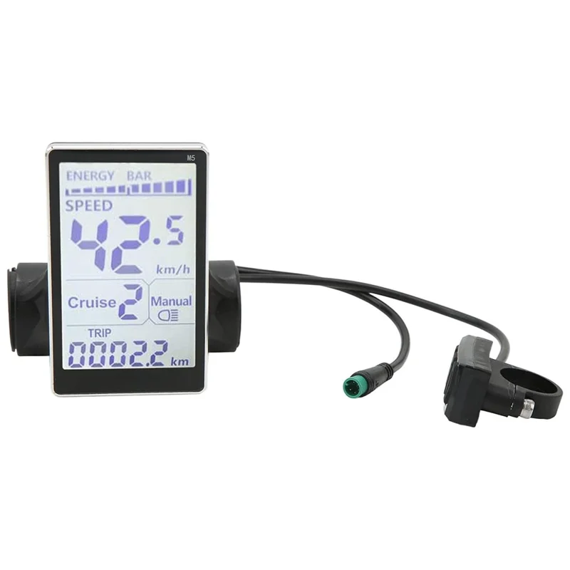 Medidor de Display Universal para Scooter Elétrico 24V / 36V / 48V / 60V para Bicicletas Elétricas com Tela LCD para Guidão de 31,8 / 22,2 mm