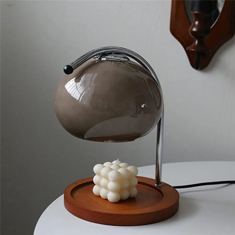 Kerzenerwärmer-Lampe Aroma-Diffuser Dimmbare Wachsschmelzlampe Heimdekoration Nachtlicht, EU-Stecker - Grau