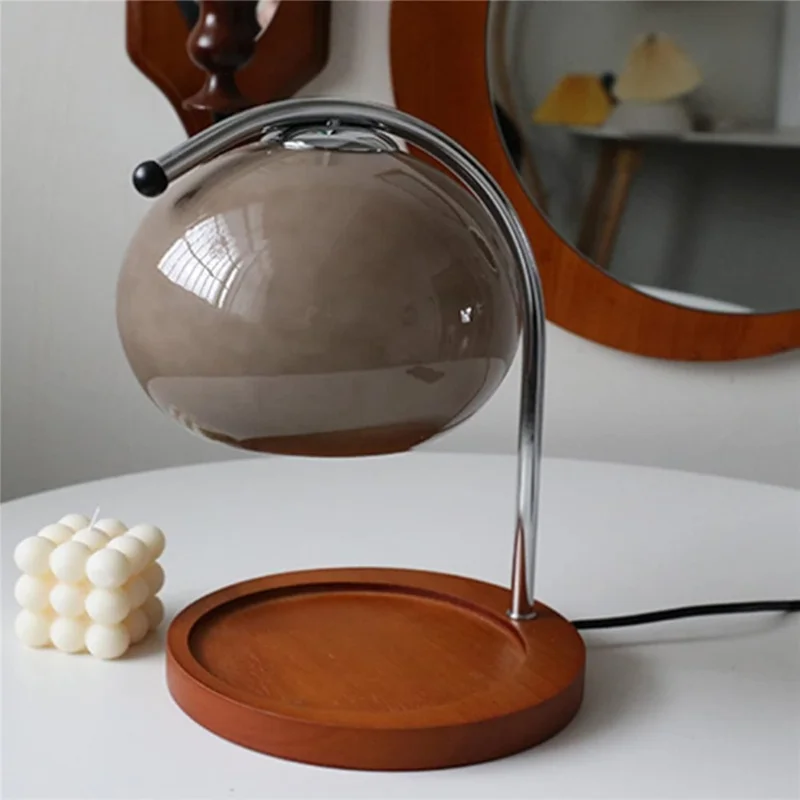 Kerzenerwärmer-Lampe Aroma-Diffuser Dimmbare Wachsschmelzlampe Heimdekoration Nachtlicht, EU-Stecker - Grau