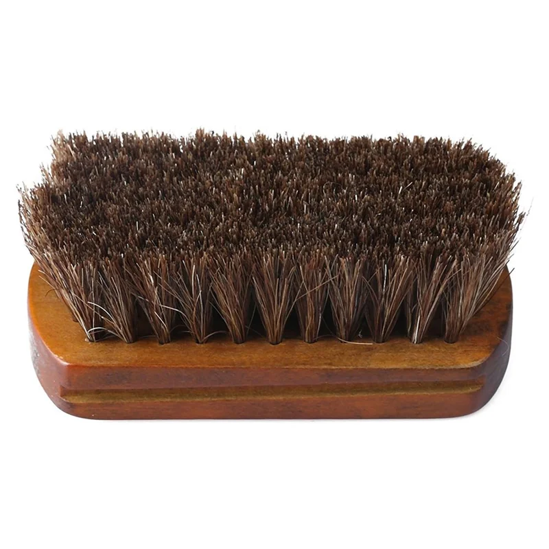 Spazzola professionale in legno con setole di crine per lucidare scarpe e stivali in pelle