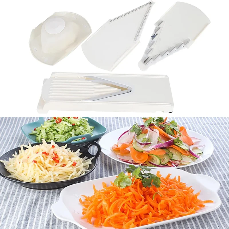 For Swissmar Borner V-Power Mandoline V7000 Multipurpose Stainless Steel V-shaped Blade (BPA Free, No FDA) - White