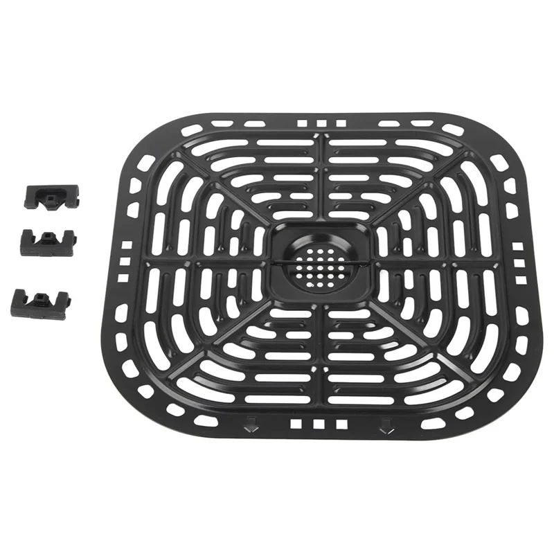 Cuscinetto quadrato per friggitrice ad aria, pad di sostituzione antiaderente in acciaio inossidabile per cestello di friggitrice (Privo di BPA, Conforme FDA)