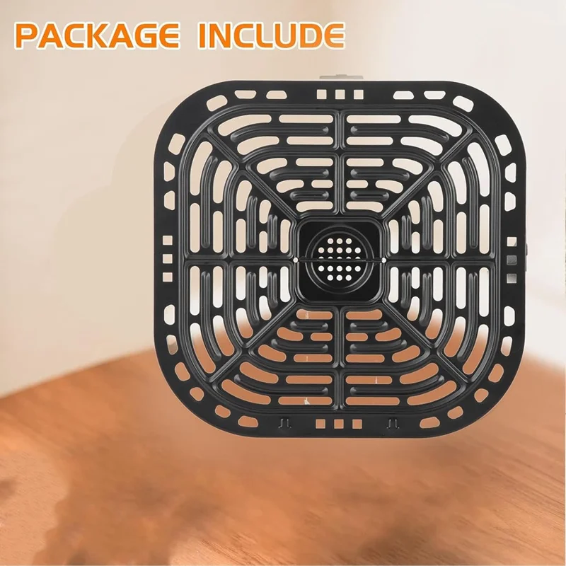 Cuscinetto quadrato per friggitrice ad aria, pad di sostituzione antiaderente in acciaio inossidabile per cestello di friggitrice (Privo di BPA, Conforme FDA)