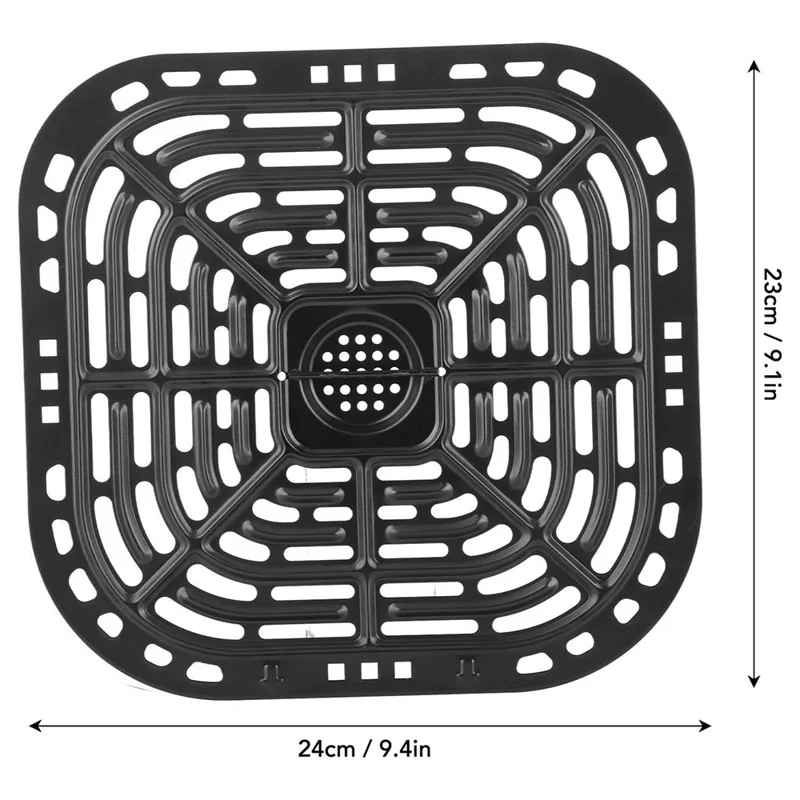 Cuscinetto quadrato per friggitrice ad aria, pad di sostituzione antiaderente in acciaio inossidabile per cestello di friggitrice (Privo di BPA, Conforme FDA)