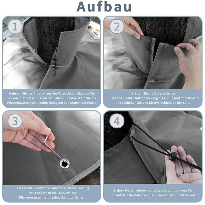 Sac d'isolation des racines de plantes d'hiver pour arbres tropicaux 30x30x100cm Housse de protection à cordon Anti-gel Emballage à bulles - Marron