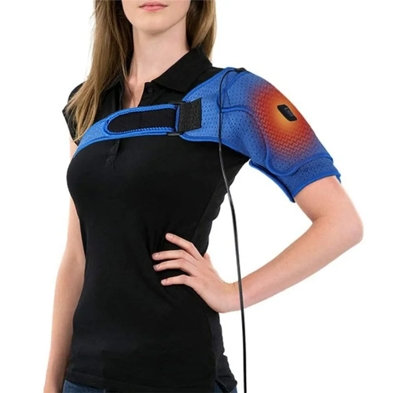 Heated Shoulder Support Brace Electric Shoulder Heating Pad for Dislocation Sprains and Tendonitis Muscles Pain Relief