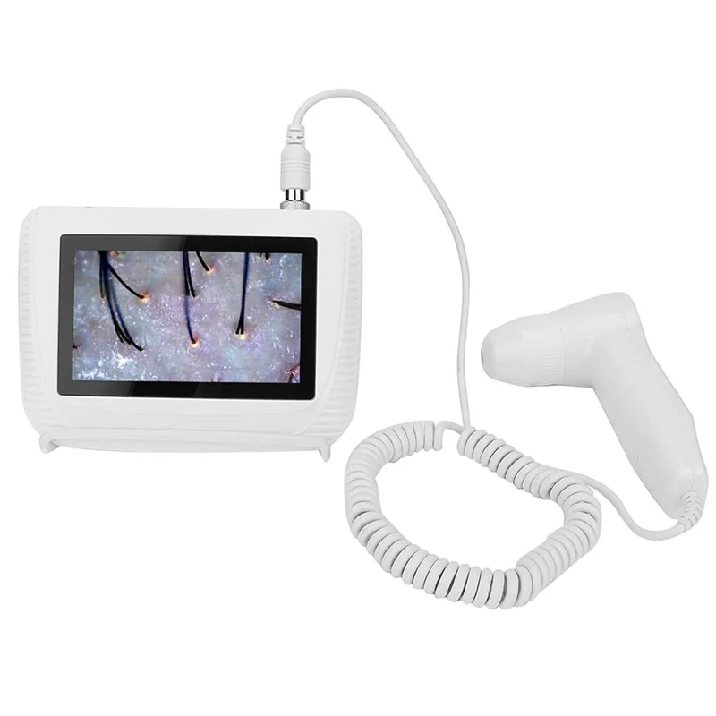 5 Inch Scalp Detector Digital Skin Analyzer Live Image Skin Microscope with 50X  /  200X Magnification Lens - US Plug