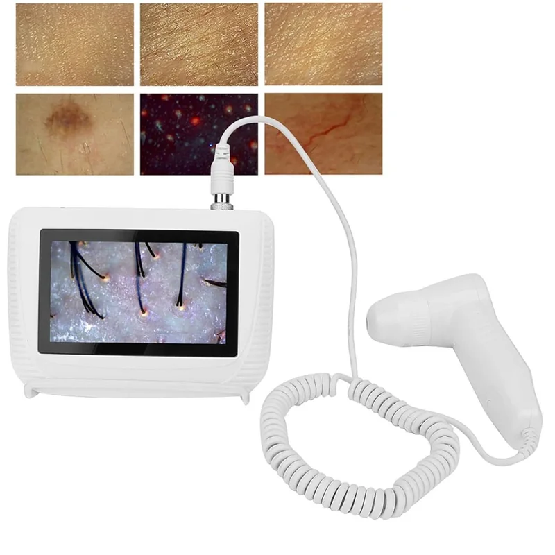 5 Inch Scalp Detector Digital Skin Analyzer Live Image Skin Microscope with 50X  /  200X Magnification Lens - US Plug