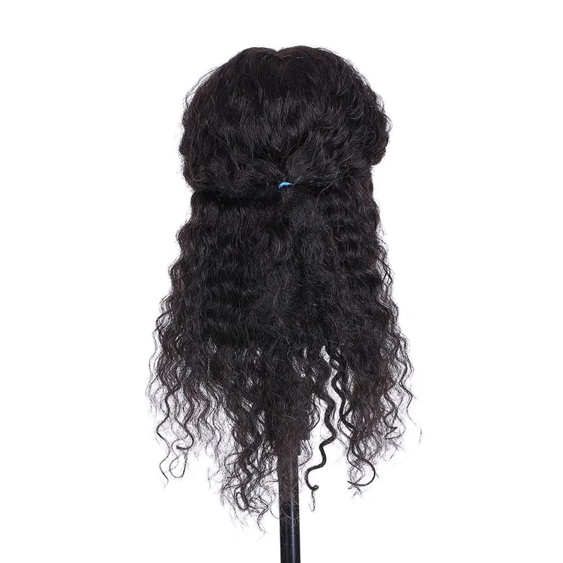 Curly Hairdressing Training Head Cosmetology Mannequin Head for Hair Styling Practice Hair Braiding Dummy Head