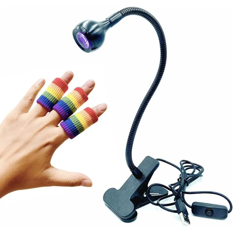Lampada UV da scrivania con collo flessibile per manicure, lunghezza d'onda 395nm, per unghie, strumento per salone di bellezza