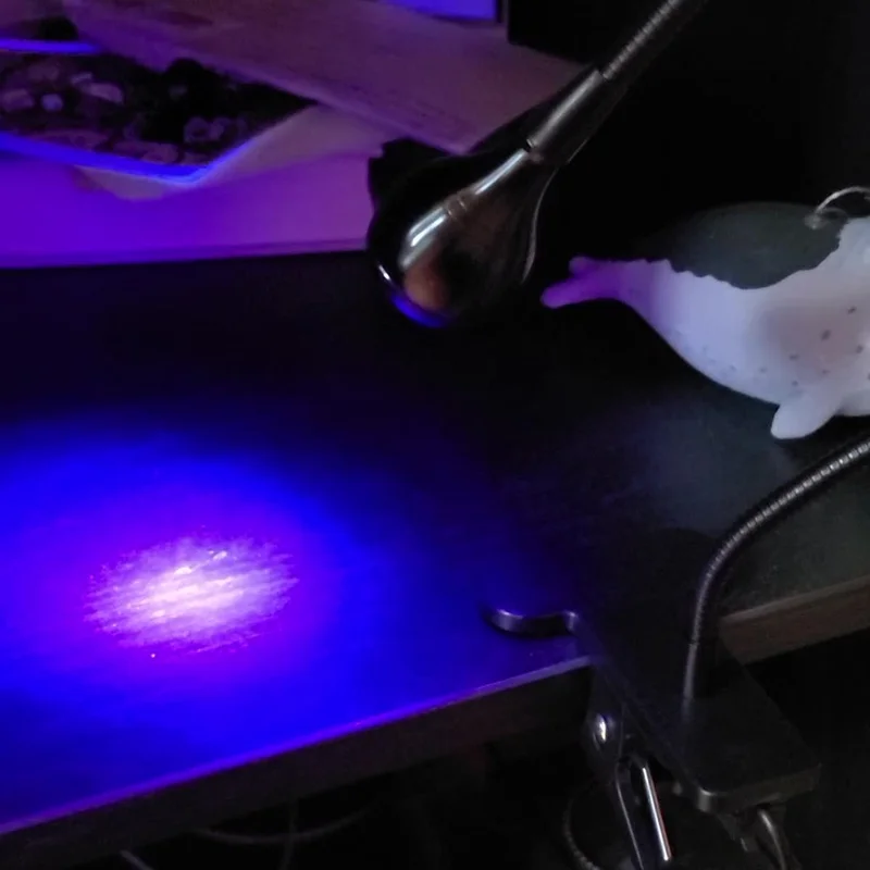 Lampada UV da scrivania con collo flessibile per manicure, lunghezza d'onda 395nm, per unghie, strumento per salone di bellezza