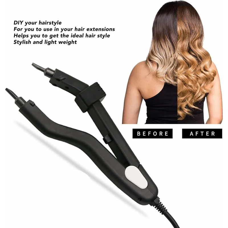 Adjustable Temperature Professional Hair Extension Iron Connector Wand Hair Styling Tool
