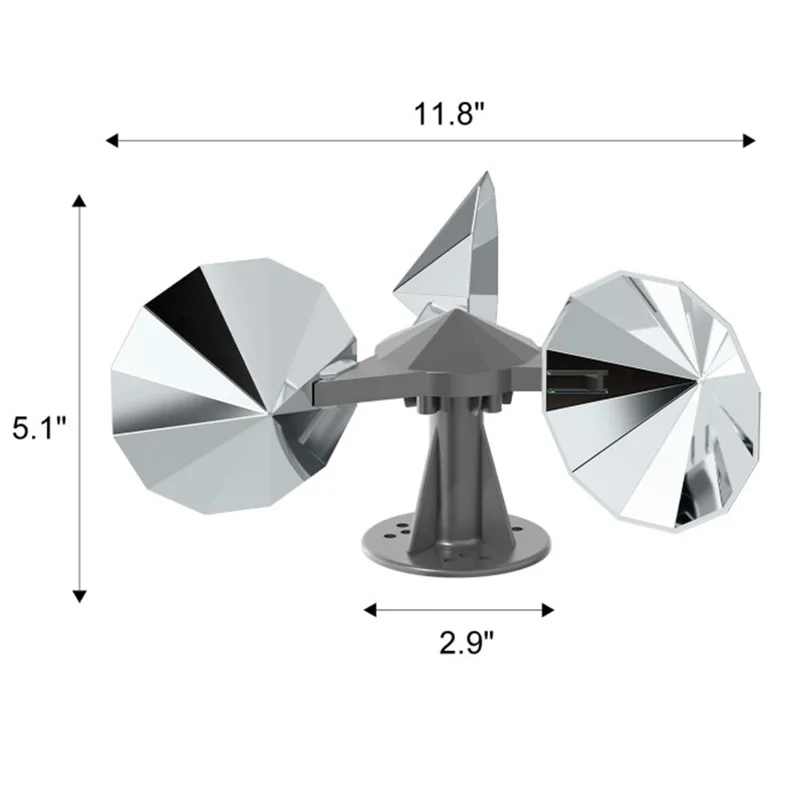 Dispositivo Repelente de Pájaros Giratorio de 360 Grados, Dispositivo Reflectante para Exteriores, Espantapájaros Accionado por el Viento para Jardín y Patio