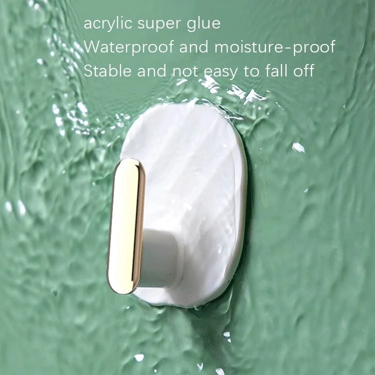 YM802 4Pcs Kitchen Bedroom Punch Free Wall Hanger Waterproof Traceless Hook - Verde