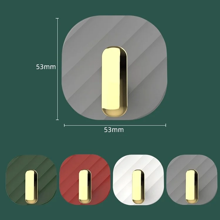 YM802 4Pcs Kitchen Bedroom Punch Free Wall Hanger Waterproof Traceless Hook - Verde
