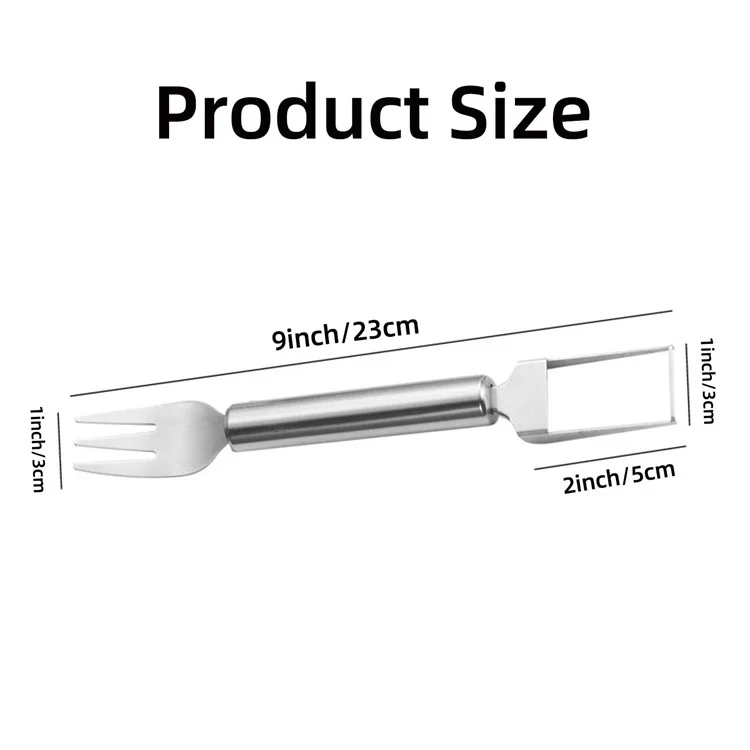 Stainless Steel Dual Head Watermelon Cutter Fruit Fork Kitchen Tool (BPA Free, No FDA)