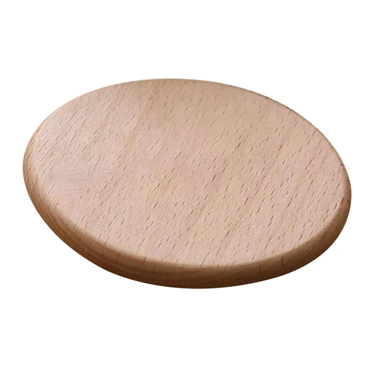 8,8 cm Beech Wood Épaississeur Coaster Cuisine Cuisine Résistant à la Chaleur Tasse de Tapis à Manger Decor - Tour