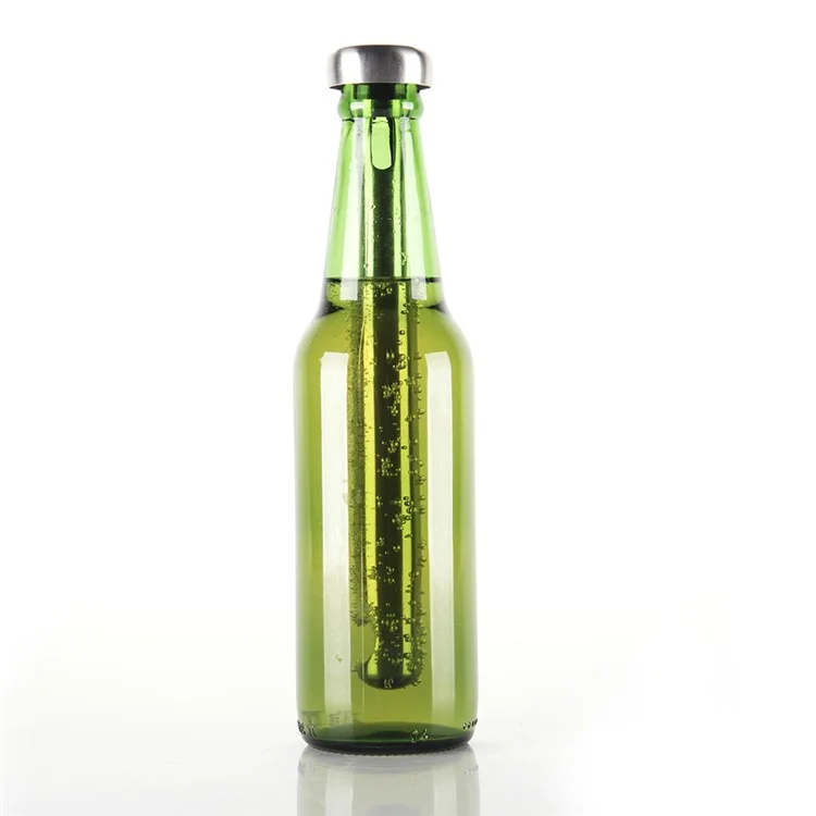 2 piezas de enfriador de bebidas de acero inoxidable con abrebotellas incorporado para enfriar botellas (con FDA, sin BPA)
