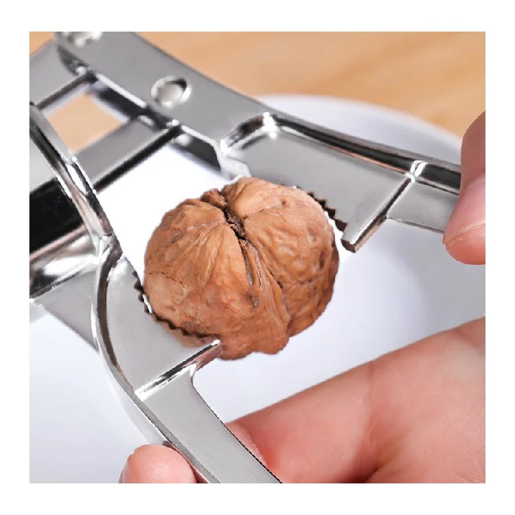 Multifunction Garlic Press Mincer Aluminum Alloy Nut Cracker Walnut Plier Opener Tool Fish Scaler Brush (BPA-free, No FDA Certificated)