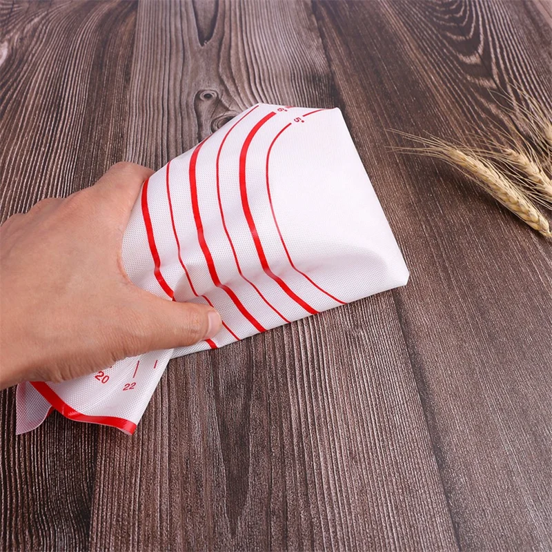 40*60cm Heat Resistant Silicone Baking Mat Rolling Dough Mat Non-stick Oven Pastry Tool (BPA-free, No FDA Certificate) - Red