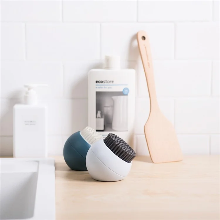 Household Cleaning Brush Palm Brush Scrub Brush for Dishes Pots Pans Kitchen Sink Cleaning (No FDA Certificate, BPA-free) - Green