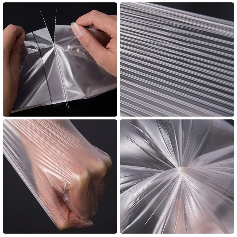 100Pcs 45x50cm Trash Bags Extra Thick Leak Proof PE Garbage Bags Rubbish Bags Wastebasket Bin Liners for Home Office Trash Can - Black