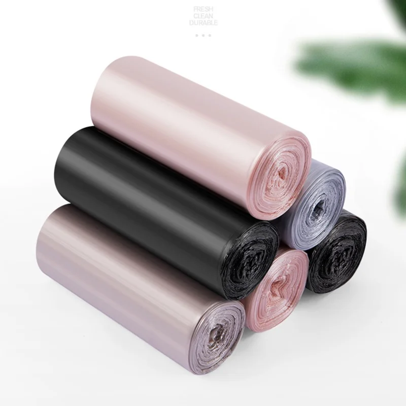 100Pcs 45x50cm Trash Bags Extra Thick Leak Proof PE Garbage Bags Rubbish Bags Wastebasket Bin Liners for Home Office Trash Can - Black