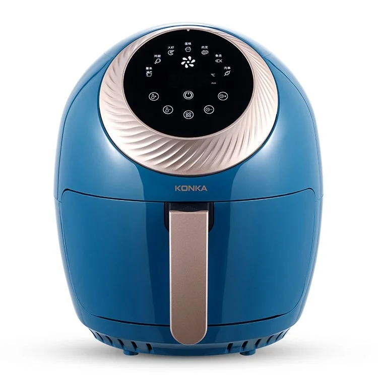 Konka Kgkz-as2 Eu-stecker 3.5L Smart Touch Control Elektrisch Ofen Gesunde Oilless Air Fryer Fries Fries Hersteller (kein Fda-zertifikat, Bpa-frei) - Blau