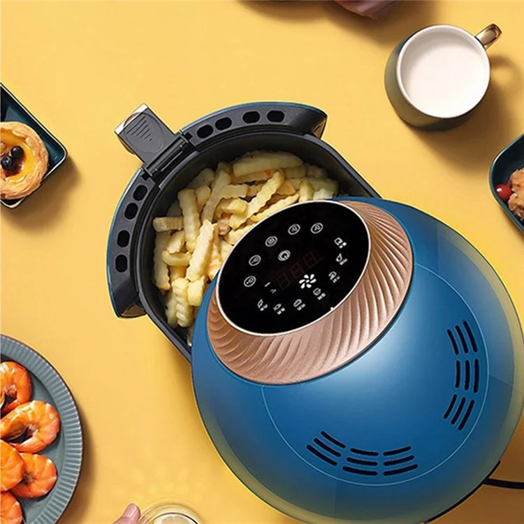 Konka Kgkz-as2 Eu-stecker 3.5L Smart Touch Control Elektrisch Ofen Gesunde Oilless Air Fryer Fries Fries Hersteller (kein Fda-zertifikat, Bpa-frei) - Blau