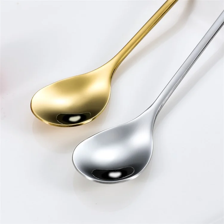 Stainless Steel Coffee Tea Stirring Spoon Dessert Spoon, Silver (BPA Free, No FDA) - Rose