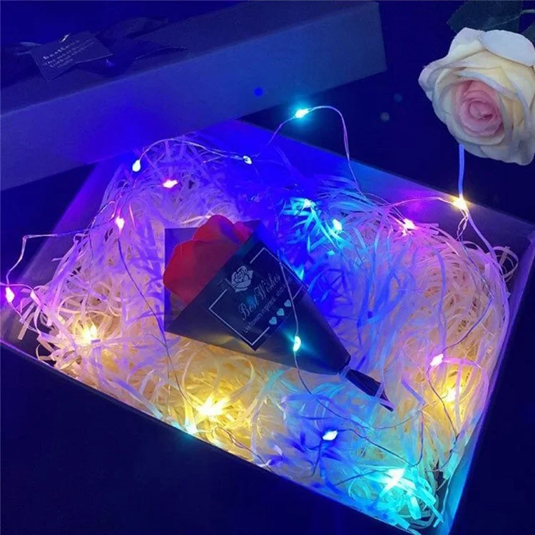 3 Meters/30 Lights LED Copper Starry String Lights Wire Firefly Lights for Cake/Flowers/Gifts/Wedding/Christmas Decorations - Multi-Color