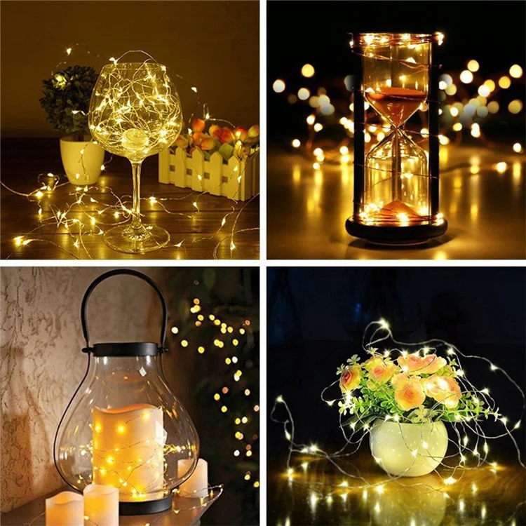 3 Meters/30 Lights LED Copper Starry String Lights Wire Firefly Lights for Cake/Flowers/Gifts/Wedding/Christmas Decorations - Multi-Color