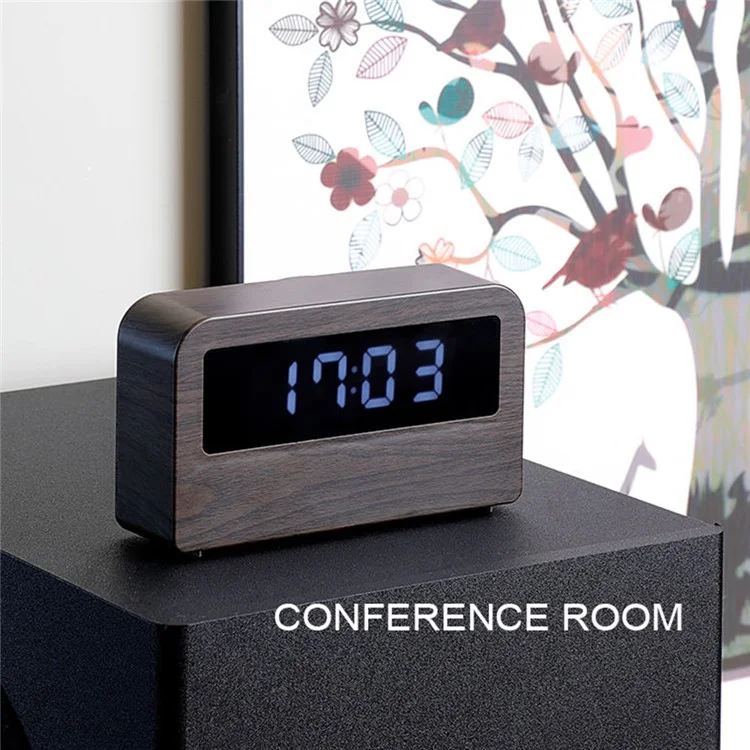 Y1 Creative Creative Light Clock Horário Exibir Relógio Inteligente Recarregável USB - Preto