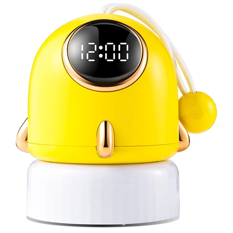 TW-L47 Portable Night Light Alarm Clock Romantic Projector Night Light for Kid Bedroom Home - Yellow