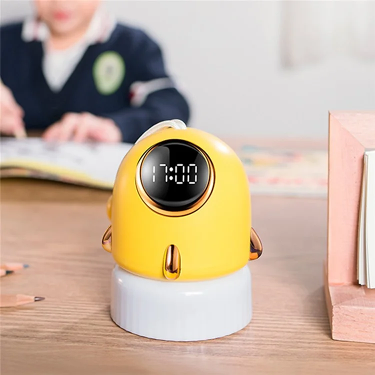 TW-L47 Portable Night Light Alarm Clock Romantic Projector Night Light for Kid Bedroom Home - Yellow