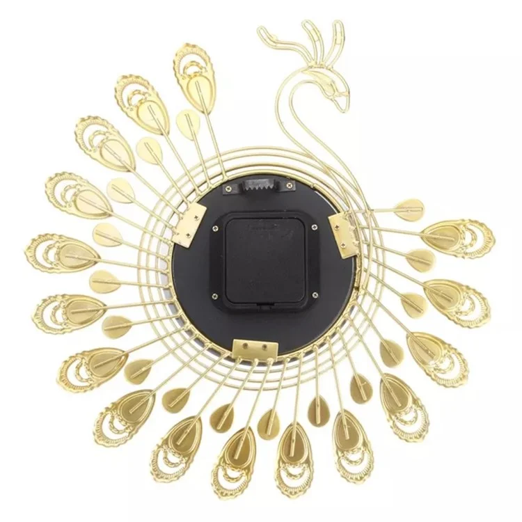 JT18116 60X60cm Creative 3D Peacock Wall Clock for Home Decoration and Living Room Decoration Handicraft Decoration Clock