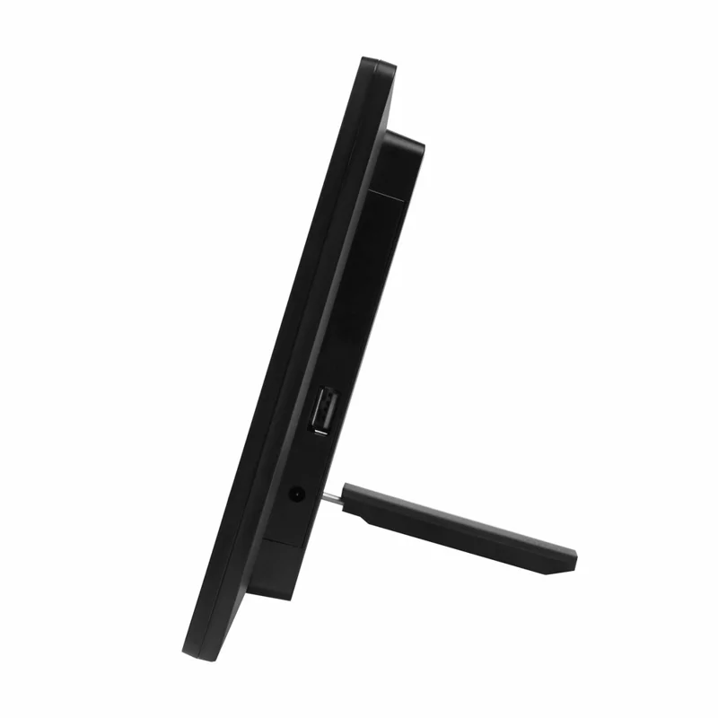 DDC-8009 8 inch Digital Display Alarm Clock 8 Groups Alarm Desktop Clock Machine Auto Adjust Brightness Elderly Alarm Clock - Black/EU Plug