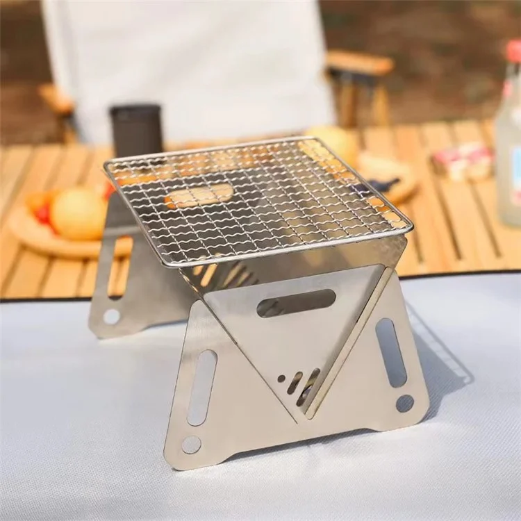 Detachable Camping Picnic BBQ Stainless Steel Stove Outdoor Charcoal Burning Cooking Stove (No FDA, BPA-Free)