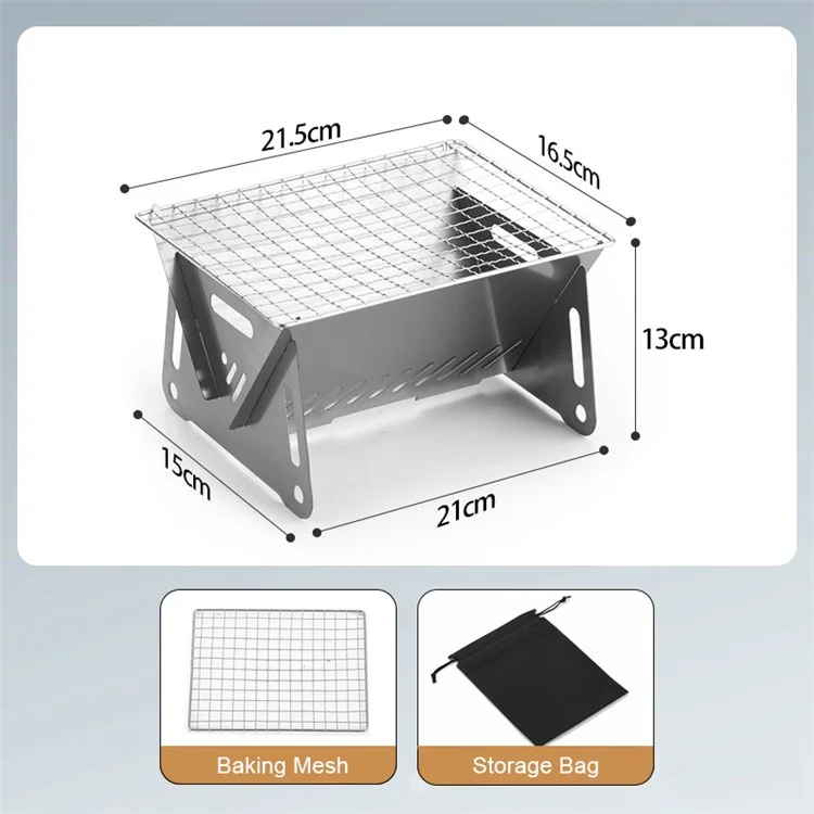 Detachable Camping Picnic BBQ Stainless Steel Stove Outdoor Charcoal Burning Cooking Stove (No FDA, BPA-Free)