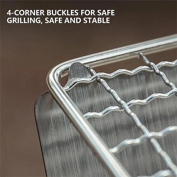 Detachable Camping Picnic BBQ Stainless Steel Stove Outdoor Charcoal Burning Cooking Stove (No FDA, BPA-Free)
