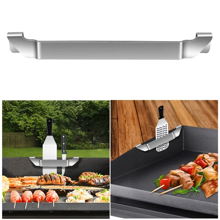 Grillspatula-Halter 20 cm, Edelstahl-Grillzubehör, Haltevorrichtung für Picknick-Accessoires, Größe M