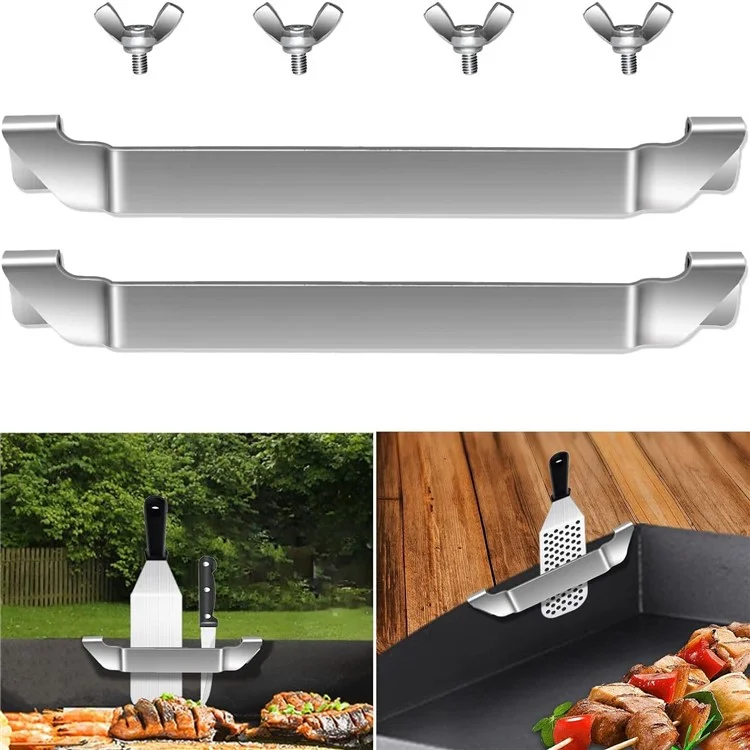 Grillspatula-Halter 20 cm, Edelstahl-Grillzubehör, Haltevorrichtung für Picknick-Accessoires, Größe M