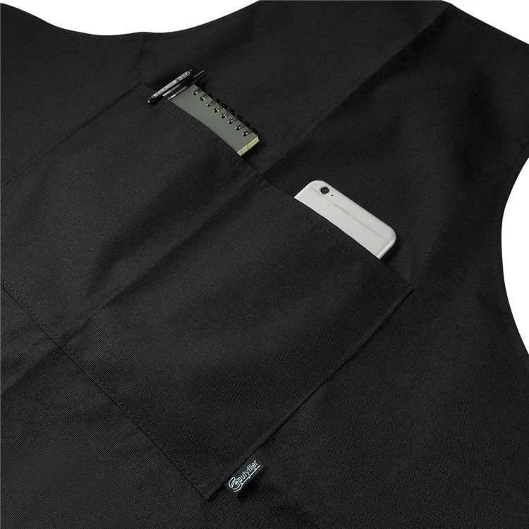 Adjustable Apron Polyester Stain-proof Chef Cooking Aprons with Convenient Pocket