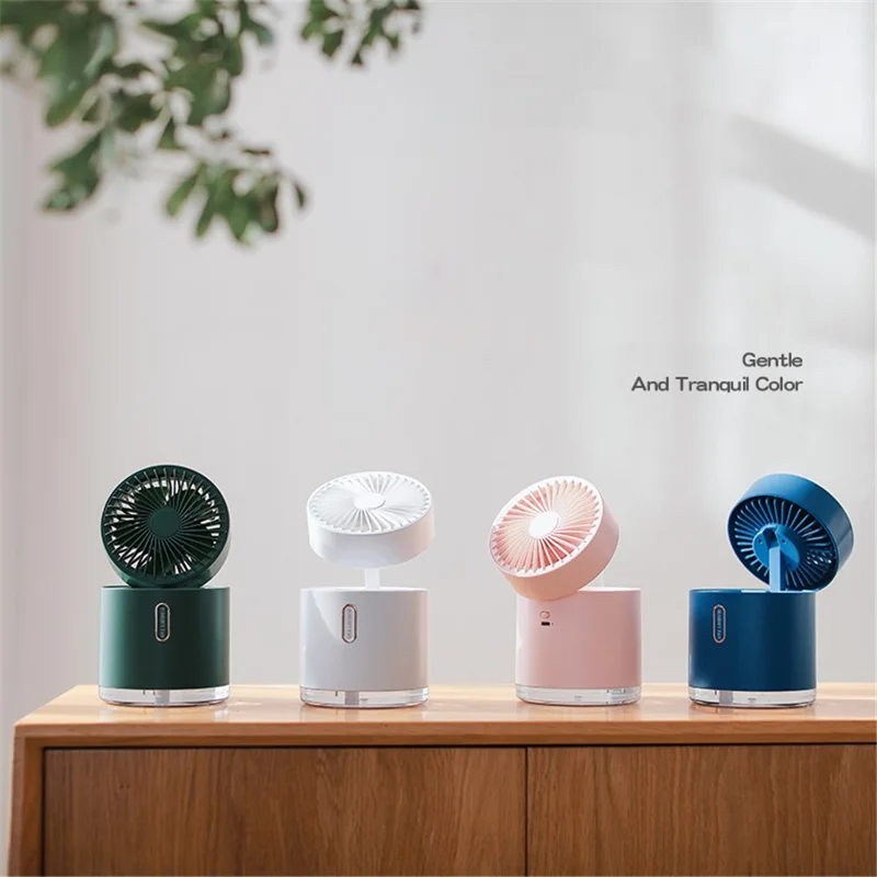 D27 2nd Gen Foldable Desktop Humidifier Cooling Fan Water Spray Mist Air Cooler for Office Home - White