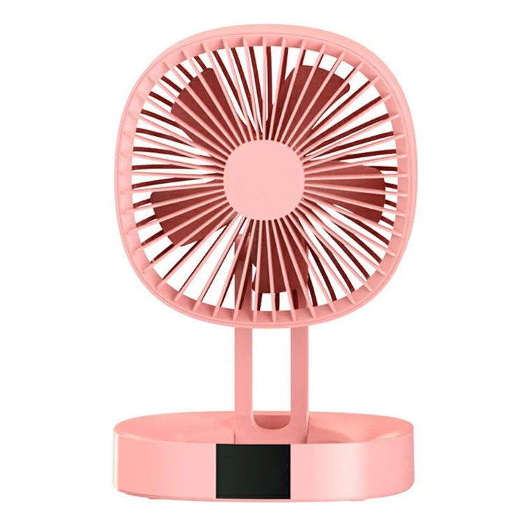 HX-933 Portable Cooling Fan 3 Wind Speeds Adjustable Fan Desktop Electric Fan with Hanging Strap - Pink
