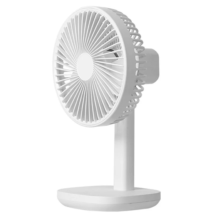 F6 4000mAh Oscillating Standing Desktop Fan 3-Speed Table Fan Mini Personal Fan for Home/Office/Bedroom - White