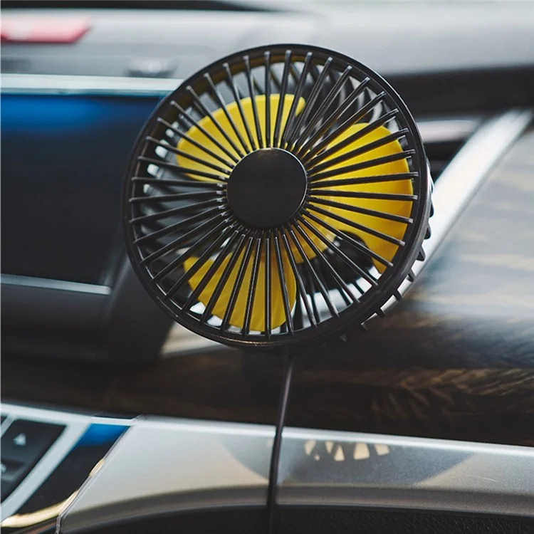 Ventilateur de voiture F22 pour bouche d'aération 3 vitesses réglables Chargement USB Climatiseur Ventilateur mini refroidisseur