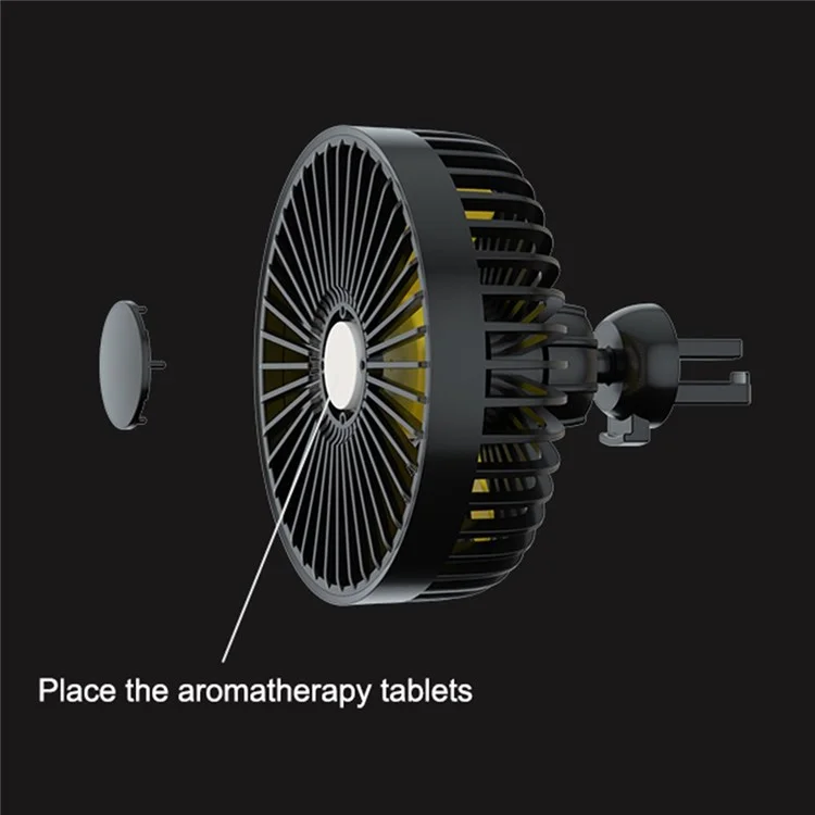 Ventilateur de voiture F22 pour bouche d'aération 3 vitesses réglables Chargement USB Climatiseur Ventilateur mini refroidisseur